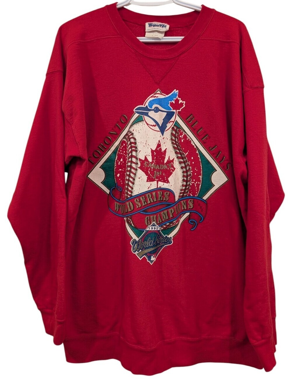 Vintage 1992 Toronto Blue Jays World Series Crewneck Sweatshirt XL